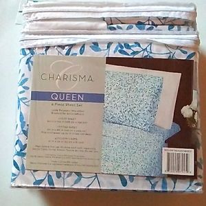 Charisma 6 Piece Extra Soft Microfiber Sheet Set. Color Willow Indigo